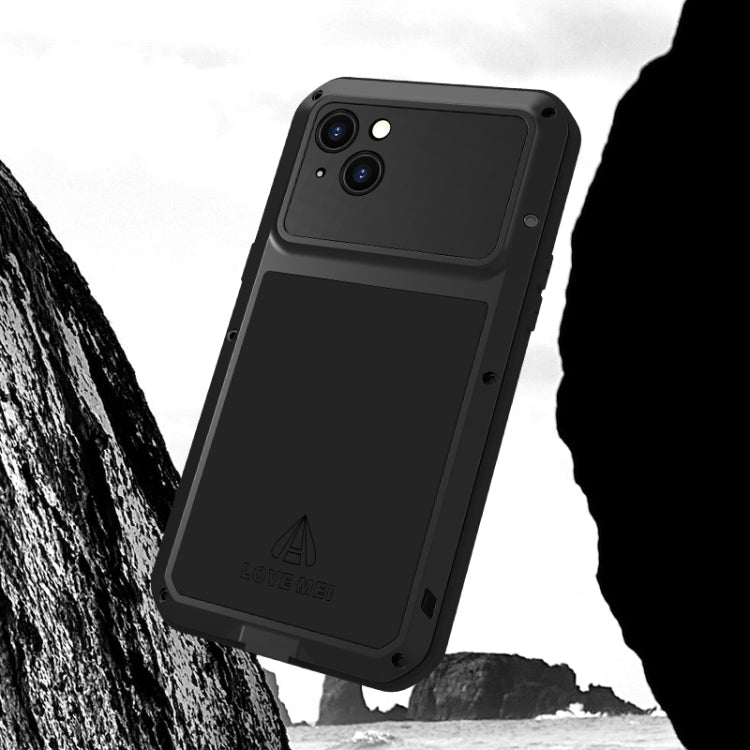 For iPhone 15 Plus LOVE MEI Metal Shockproof Life Waterproof Dustproof Phone Case(White) - free shipping - PMC TechLife - Order now!
