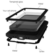 For iPhone 15 Pro LOVE MEI Metal Shockproof Life Water-resistant Dustproof Phone Case(Silver)