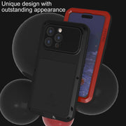 For iPhone 15 Pro Max LOVE MEI Metal Shockproof Life Water-resistant Dustproof Phone Case(White)