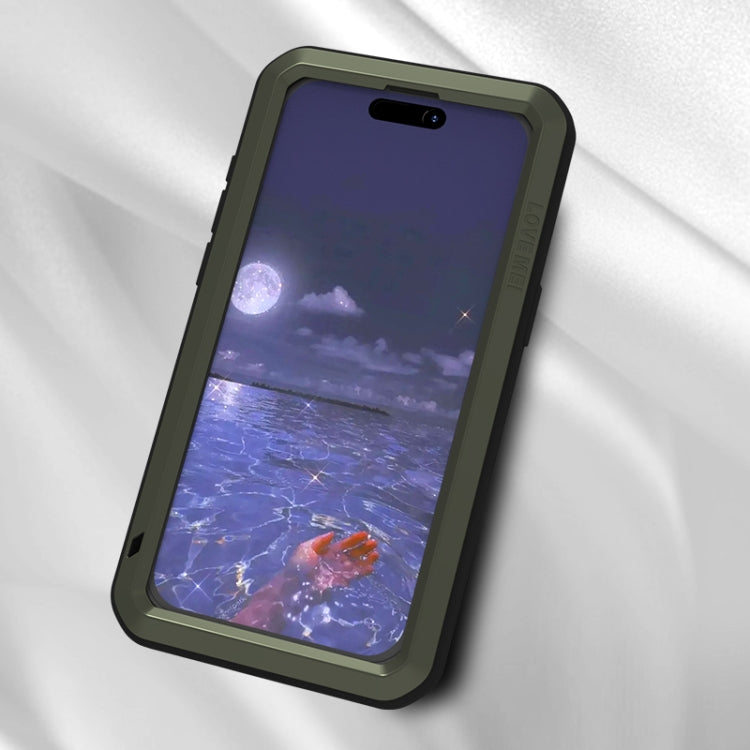 For iPhone 15 Pro Max LOVE MEI Metal Shockproof Life Waterproof Dustproof Phone Case(Yellow) - free shipping - PMC TechLife - Order now!