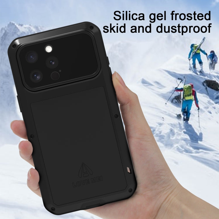 For iPhone 16 Pro Max LOVE MEI Metal Shockproof Life Waterproof Dustproof Phone Case(Yellow) - free shipping - PMC Jewellery - Order now!