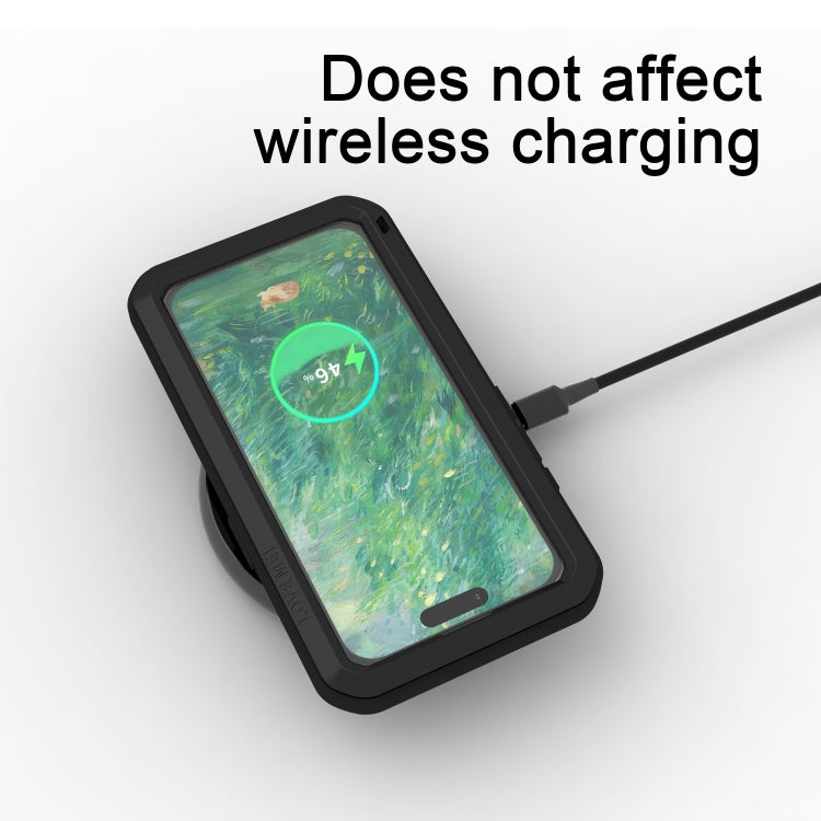 For iPhone 16 LOVE MEI Metal Shockproof Life Waterproof Dustproof Phone Case(Army Green) - free shipping - PMC Jewellery - Order now!