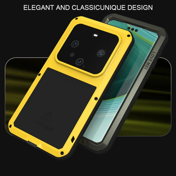 For Huawei Mate 60 Pro / 60 Pro+ LOVE MEI Metal Shockproof Life Water-resistant Dustproof Phone Case(Black)