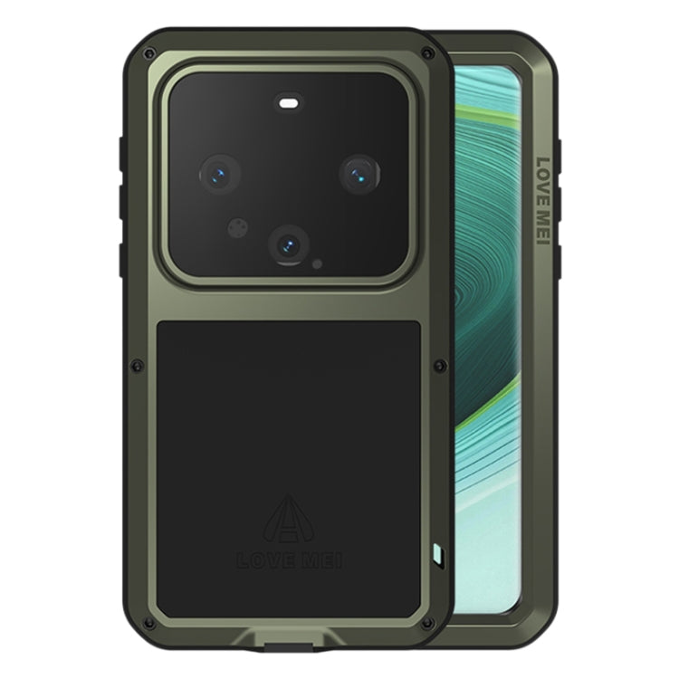For Huawei Mate 60 Pro / 60 Pro+ LOVE MEI Metal Shockproof Life Waterproof Dustproof Phone Case(Army Green) - free shipping - PMC TechLife - Order now!