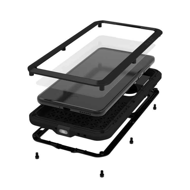 For Huawei Mate 60 LOVE MEI Metal Shockproof Life Water-resistant Dustproof Phone Case(Black)