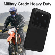 For Huawei Mate 60 LOVE MEI Metal Shockproof Life Water-resistant Dustproof Phone Case(Black)