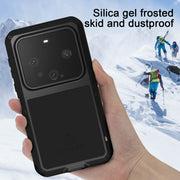 For Huawei Mate 60 LOVE MEI Metal Shockproof Life Water-resistant Dustproof Phone Case(Black)