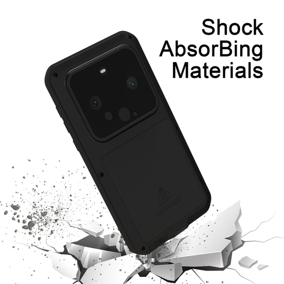 For Huawei Mate 60 LOVE MEI Metal Shockproof Life Water-resistant Dustproof Phone Case(Silver)