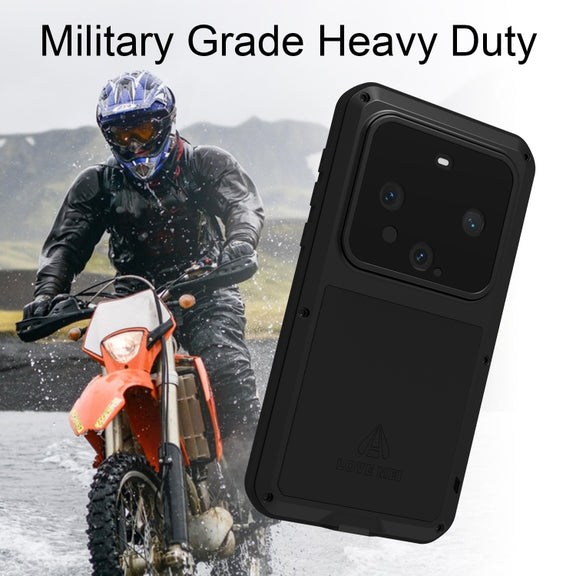 For Huawei Mate 60 LOVE MEI Metal Shockproof Life Water-resistant Dustproof Phone Case(Red)