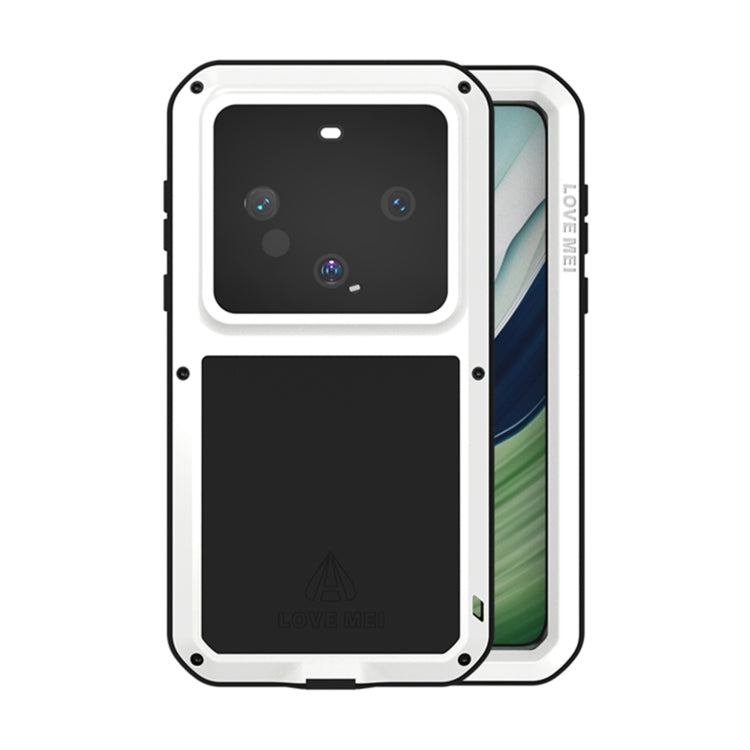 For Huawei Mate 60 LOVE MEI Metal Shockproof Life Waterproof Dustproof Phone Case(White) - Huawei Cases by LOVE MEI | Online Shopping South Africa | PMC TechLife | Buy Now Pay Later Mobicred