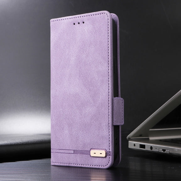 For Sony Xperia 1 VI 2024 Magnetic Clasp Leather Phone Case(Purple)