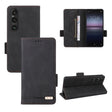 For Sony Xperia 1 VI 2024 Magnetic Clasp Leather Phone Case(Black) - Sony Cases by PMC Jewellery | Online Shopping South Africa | PMC Jewellery | Buy Now Pay Later Mobicred
