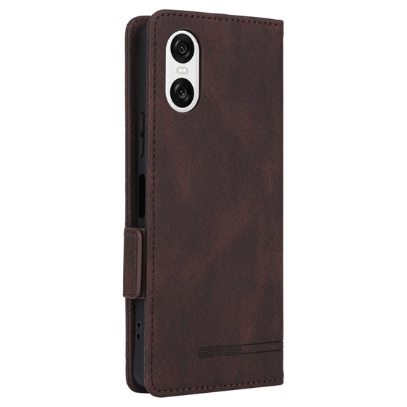 For Sony Xperia 10 VI 2024 Magnetic Clasp Leather Phone Case(Brown)