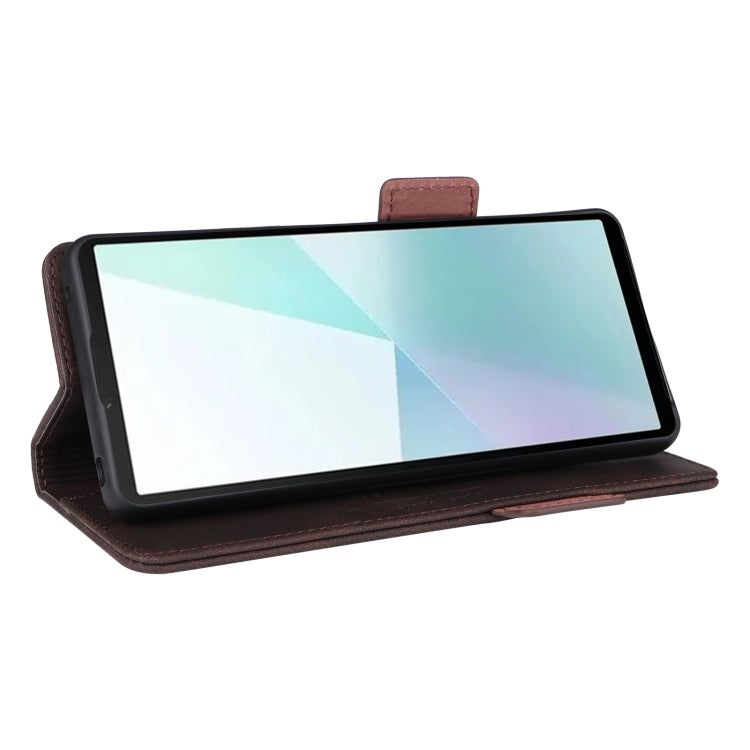 For Sony Xperia 10 VI 2024 Magnetic Clasp Leather Phone Case(Brown) - Sony Cases by PMC Jewellery | Online Shopping South Africa | PMC Jewellery | Buy Now Pay Later Mobicred