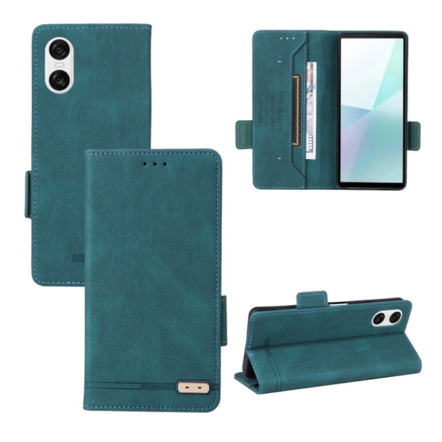 For Sony Xperia 10 VI 2024 Magnetic Clasp Leather Phone Case(Green)