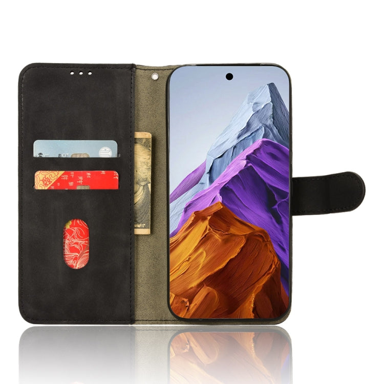 For Google Pixel 9 Pro Skin Feel Magnetic Flip Leather Phone Case(Black) - Google Cases by PMC TechLife | Online Shopping South Africa | PMC TechLife | Buy Now Pay Later Mobicred