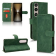 For Sony Xperia 1 VI 2024 Skin Feel Magnetic Flip Leather Phone Case(Green) - Sony Cases by PMC Jewellery | Online Shopping South Africa | PMC Jewellery | Buy Now Pay Later Mobicred