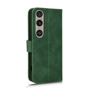 For Sony Xperia 1 VI 2024 Skin Feel Magnetic Flip Leather Phone Case(Green)