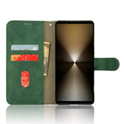For Sony Xperia 1 VI 2024 Skin Feel Magnetic Flip Leather Phone Case(Green)