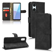 For Sony Xperia 10 VI 2024 Skin Feel Magnetic Flip Leather Phone Case(Black)