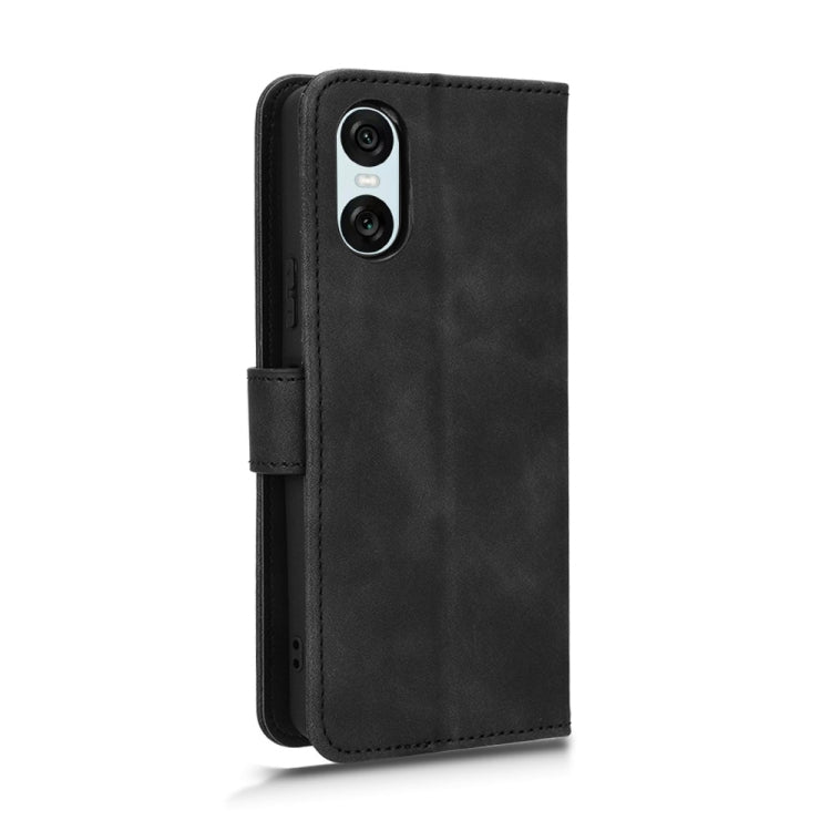 For Sony Xperia 10 VI 2024 Skin Feel Magnetic Flip Leather Phone Case(Black) - Sony Cases by PMC Jewellery | Online Shopping South Africa | PMC Jewellery | Buy Now Pay Later Mobicred