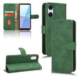 For Sony Xperia 10 VI 2024 Skin Feel Magnetic Flip Leather Phone Case(Green) - Sony Cases by PMC Jewellery | Online Shopping South Africa | PMC Jewellery | Buy Now Pay Later Mobicred