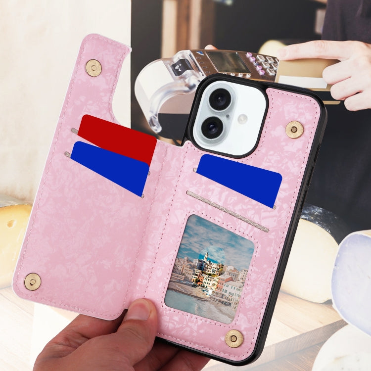 For iPhone 16 Plus Printed Double Buckle RFID Anti-theft Phone Case(Dried Flower World) - free shipping - PMC TechLife - Order now!