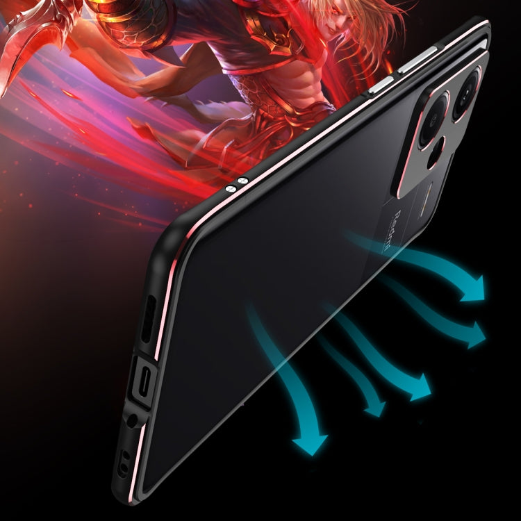 For Xiaomi Redmi Note 13 Pro+ Aurora Series Lens Protector + Metal Frame Phone Case(Silver) - Note 13 Pro+ Cases by PMC TechLife | Online Shopping South Africa | PMC TechLife | Buy Now Pay Later Mobicred
