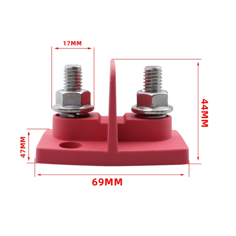 CP-4294 Dual Power M8 Binding Post Cable Connector(Red) - Fuse by PMC TechLife | Online Shopping South Africa | PMC TechLife | Buy Now Pay Later Mobicred