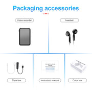 JNN Q75 Magnetic Power Bank Smart Voice Recorder, Memory:4GB(Black)