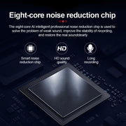 JNN Q75 Magnetic Power Bank Smart Voice Recorder, Memory:4GB(Black)