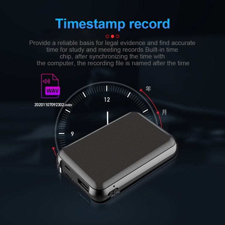 JNN Q75 Magnetic Smart Voice Recorder, Memory:8GB(Black) - free shipping - PMC TechLife - Order now!