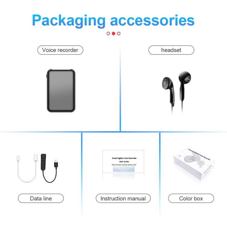 JNN Q75 Magnetic Smart Voice Recorder, Memory:8GB(Black)