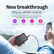 JNN Q75 Magnetic Smart Voice Recorder, Memory:8GB(Black)