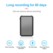 JNN Q75 Magnetic Power Bank Smart Voice Recorder, Memory:64GB(Black)