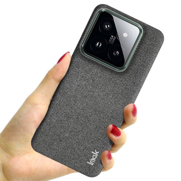 For Xiaomi 14 Pro 5G imak Ruiyi Series Cloth Texture PU + PC Phone Case(Dark Grey)