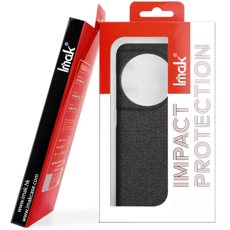 For Xiaomi Redmi Note 13 Pro+ 5G imak Ruiyi Series Cloth Texture PU + PC Phone Case(Black) - Note 13 Pro+ Cases by imak | Online Shopping South Africa | PMC TechLife