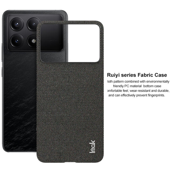 For Xiaomi Redmi K70 5G/K70 Pro 5G imak Ruiyi Series Cloth Texture PU + PC Phone Case(Black)
