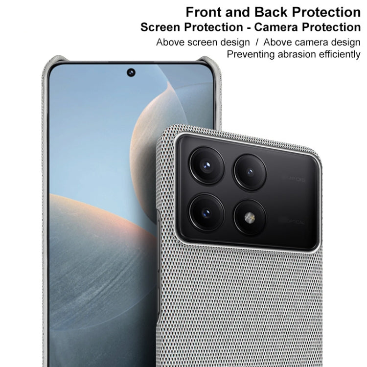For Xiaomi Redmi K70 5G/K70 Pro 5G imak Ruiyi Series Cloth Texture PU + PC Phone Case(Light Grey)