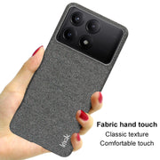 For Xiaomi Redmi K70 5G/K70 Pro 5G imak Ruiyi Series Cloth Texture PU + PC Phone Case(Light Grey)