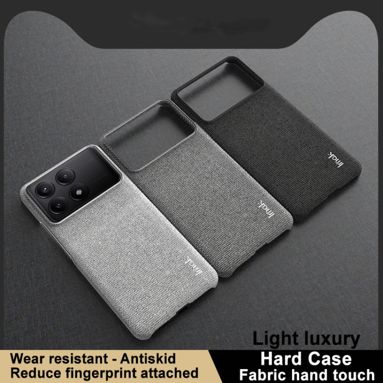 For Xiaomi Redmi K70 5G/K70 Pro 5G imak Ruiyi Series Cloth Texture PU + PC Phone Case(Dark Grey) - Xiaomi Cases by imak | Online Shopping South Africa | PMC Jewellery | Buy Now Pay Later Mobicred