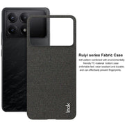 For Xiaomi Redmi K70 5G/K70 Pro 5G imak Ruiyi Series Cloth Texture PU + PC Phone Case(Dark Grey)
