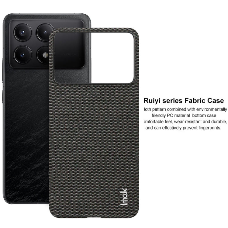 For Xiaomi Redmi K70 5G/K70 Pro 5G imak Ruiyi Series Cloth Texture PU + PC Phone Case(Dark Grey)