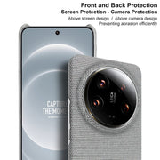 For Xiaomi 14 Ultra 5G imak Ruiyi Series Cloth Texture PU + PC Phone Case(Light Grey)