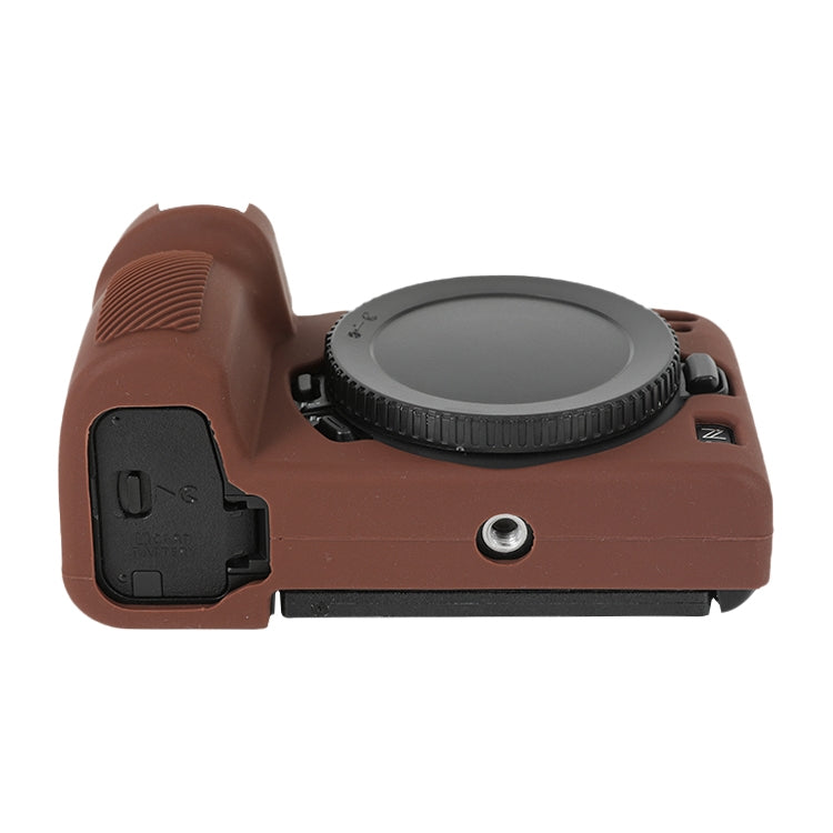 For Nikon Z 30 Soft Silicone Protective Case with Lens Cover(Coffee) - Protective Case by PMC TechLife | Online Shopping South Africa | PMC TechLife | Buy Now Pay Later Mobicred