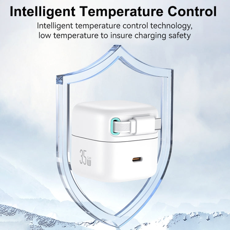 USAMS US-CC203 SMF Series PD35W Dual Type-C Port GaN Fast Charger, US Plug(Black) - free shipping - PMC Jewellery - Order now!