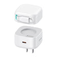 USAMS US-CC210 SMF Series PD35W 8 Pin + Type-C Dual Port GaN Fast Charger, US Plug(White) - free shipping - PMC Jewellery - Order now!