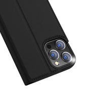 For iPhone 12 / 12 Pro DUX DUCIS Skin Pro Series Horizontal Flip PU + TPU Leather Case, with Holder & Card Slots(Black)