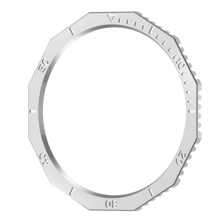 For Samsung Galaxy Watch6 Classic 47mm R960 Solid Color Watch Time Steel Bezel Ring(Silver) - Watch Cases by PMC TechLife | Online Shopping South Africa | PMC TechLife