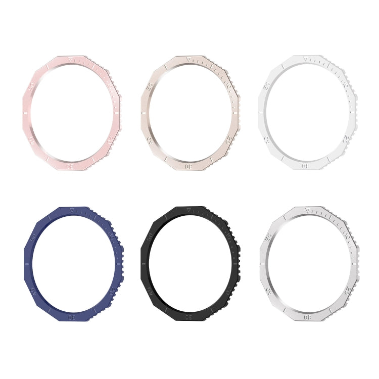 For Samsung Galaxy Watch6 Classic 47mm R960 Solid Color Watch Time Steel Bezel Ring(Silver)